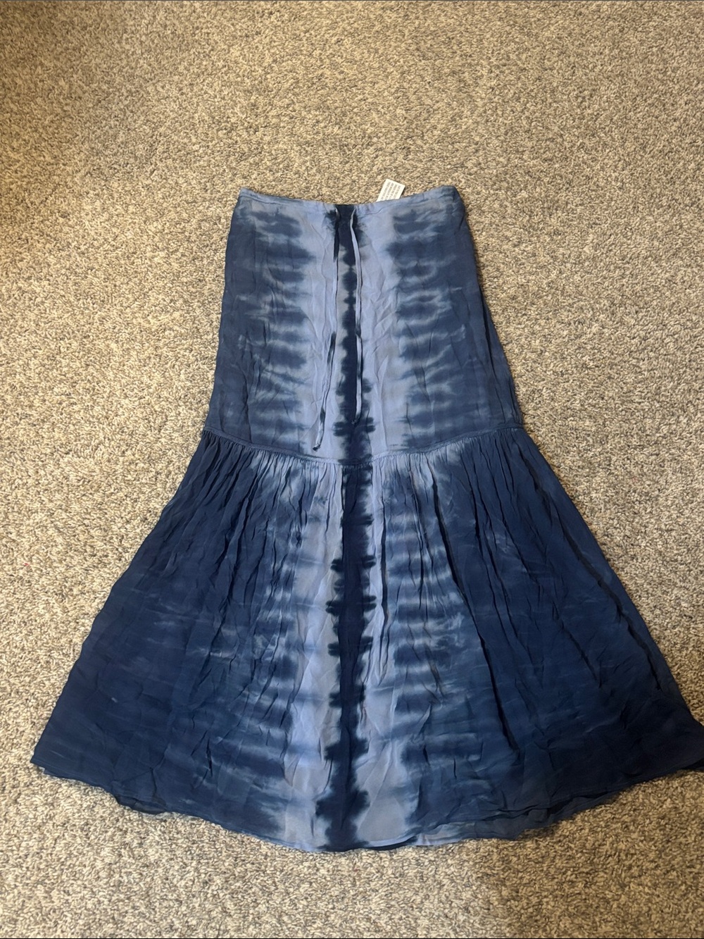 NWT YFB Navy Tie-Dye Maxi Skirt